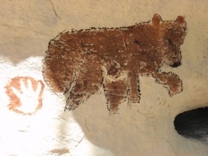 loup peint à castel merle