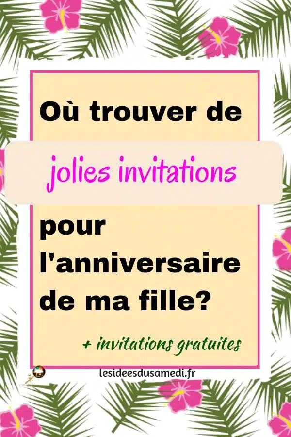Invitations Anniversaire Petite Fille