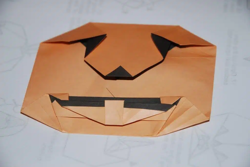 citrouillle origami sur papier double face