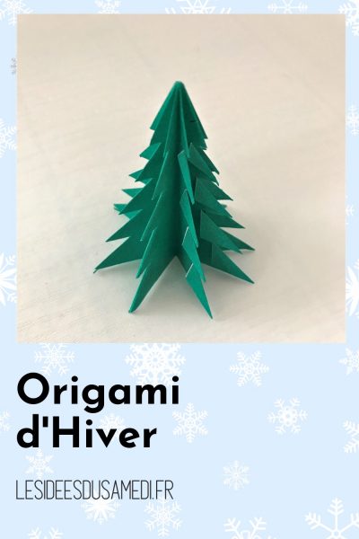 origami hiver sapin pliage