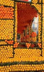 assemblage des citrons temple chinois fete du citron menton 2015