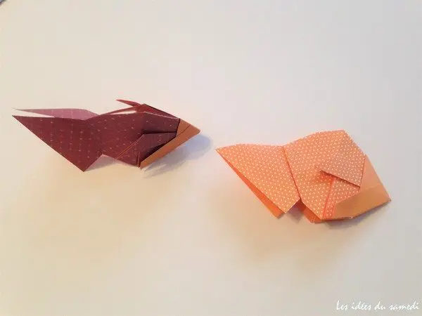 poissons origami pliage