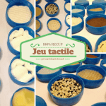 jeu tactile montessori recup bouchons de lait