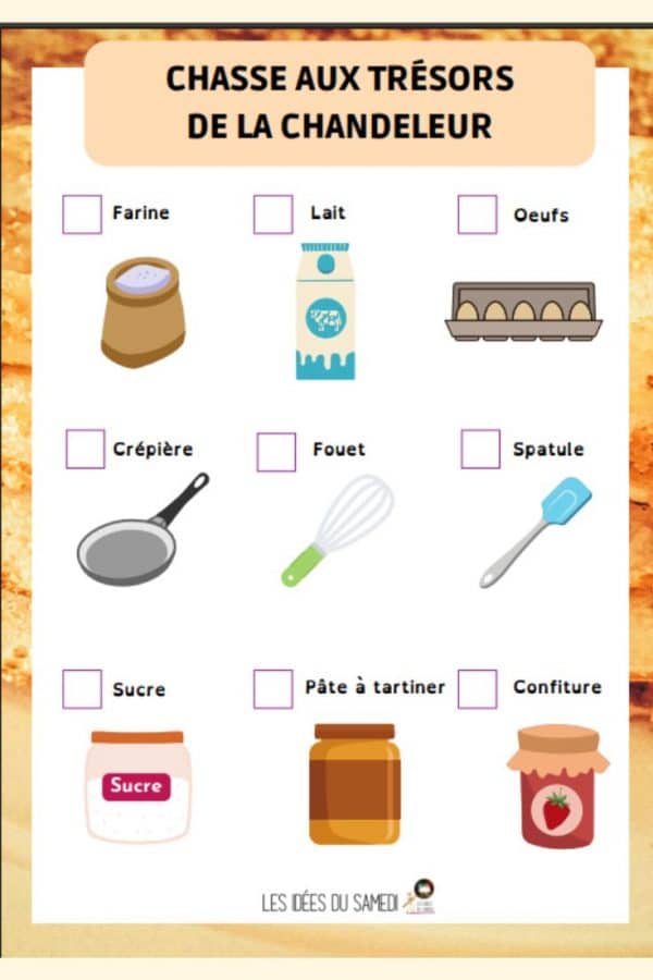 chasse au trésor theme chandeleur