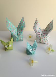 faire lapin origami paques