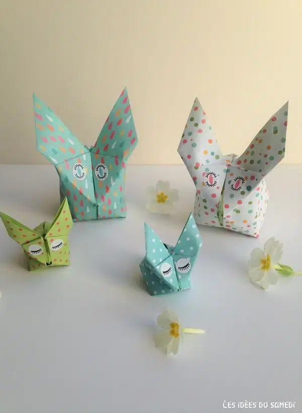 faire lapin origami paques