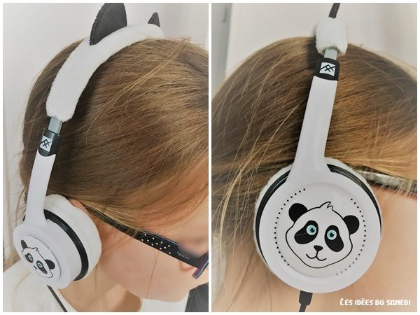 casque audio rigolo panda