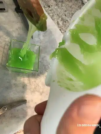bougie gel vert