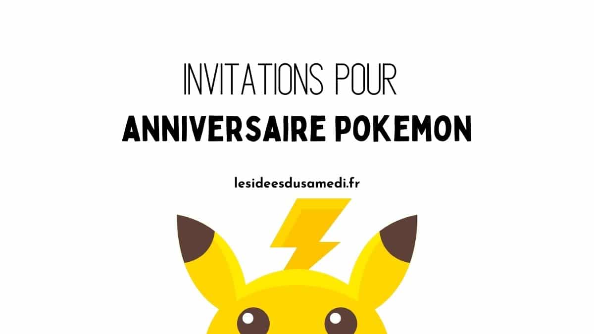 #50 Pokemon pack de 10 enfants fête d'anniversaire Invitations 