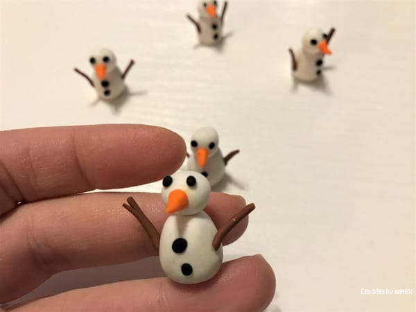 Morpion de Noël en pâte Fimo