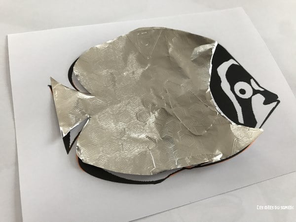 decouper poisson papier aluminium