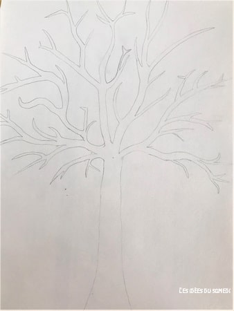 dessin silhouette arbre