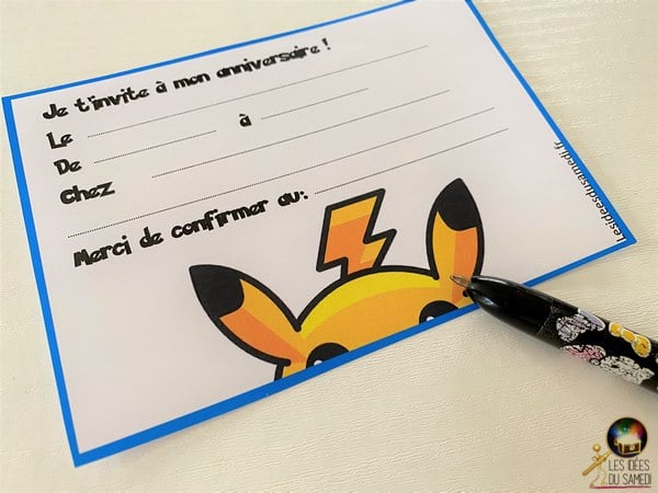Invitation Anniversaire Pokemon Faites Les Vous Meme