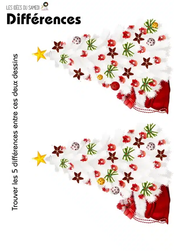 jeu differences noel