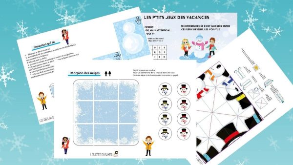 cahier jeux imprimer gratuit vacances hiver