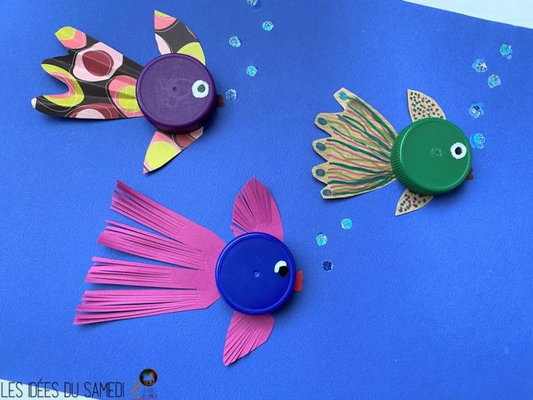 Fabriquer des poissons avec des bouchons de bouteille en plastique