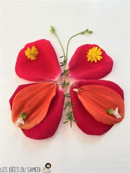 papillon fleurs landart facile