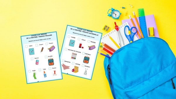 sac à dos école chasses aux trésors à imprimer