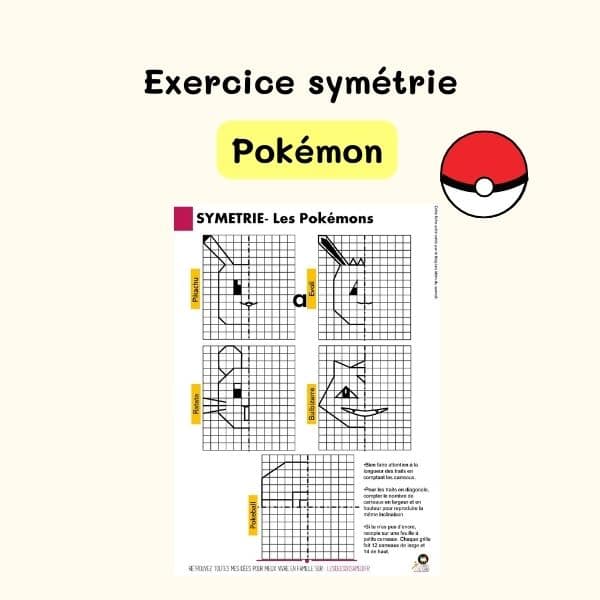 exercice symetrie pokemon