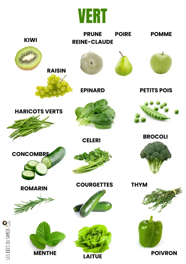 fruits et légumes pour le jour vert de la semaine du gout