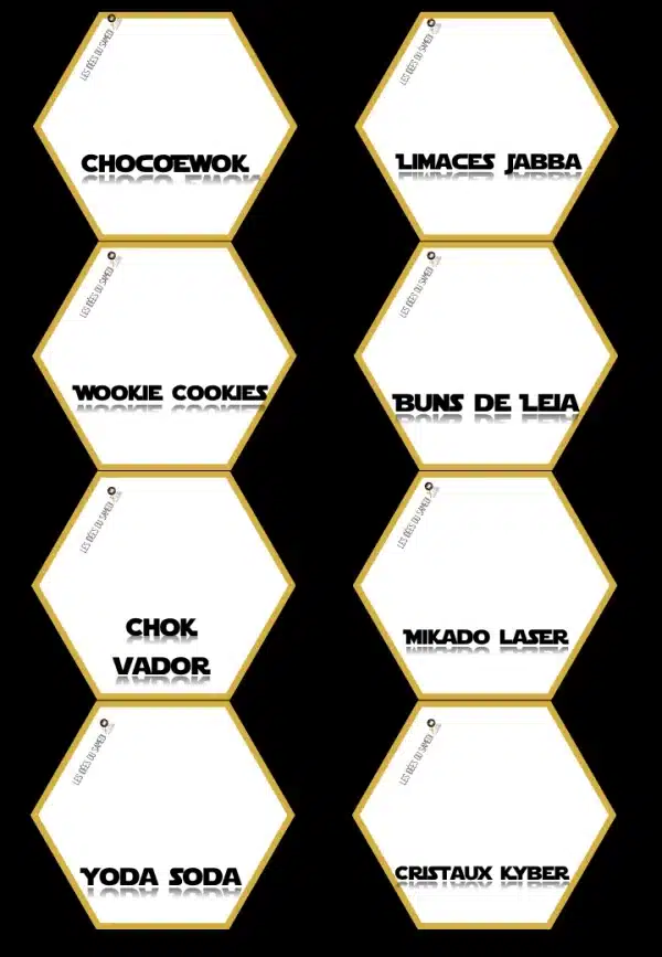 etiquettes deco star wars