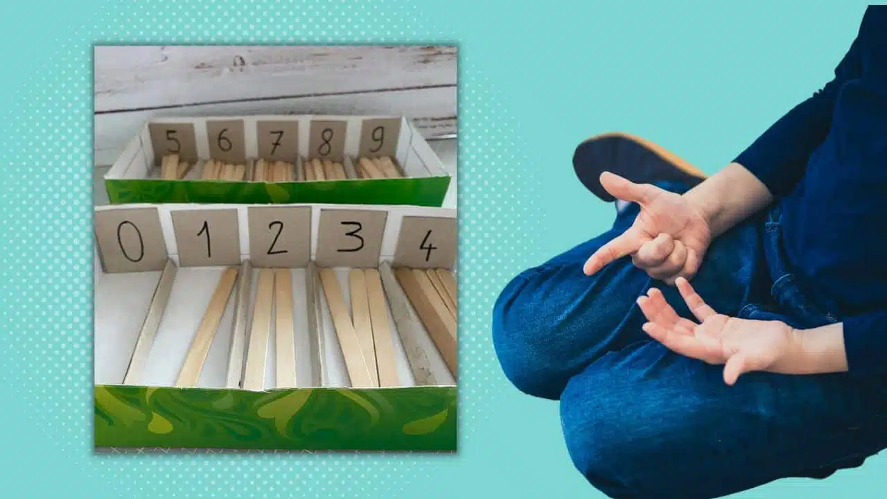Apprendre à compter avec un jeu Montessori maison