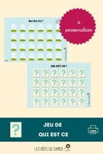 jeu qui est ce à personnaliser