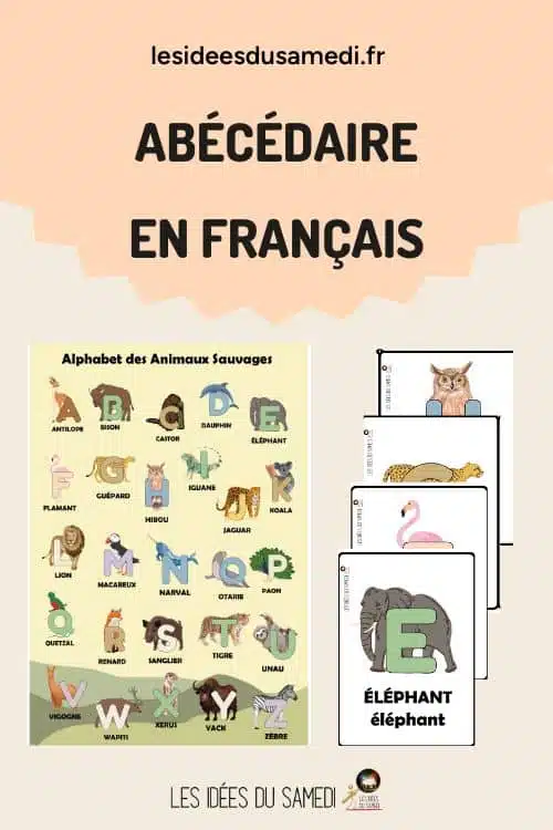 abécédaire en français gratuit sur les animaux sauvages