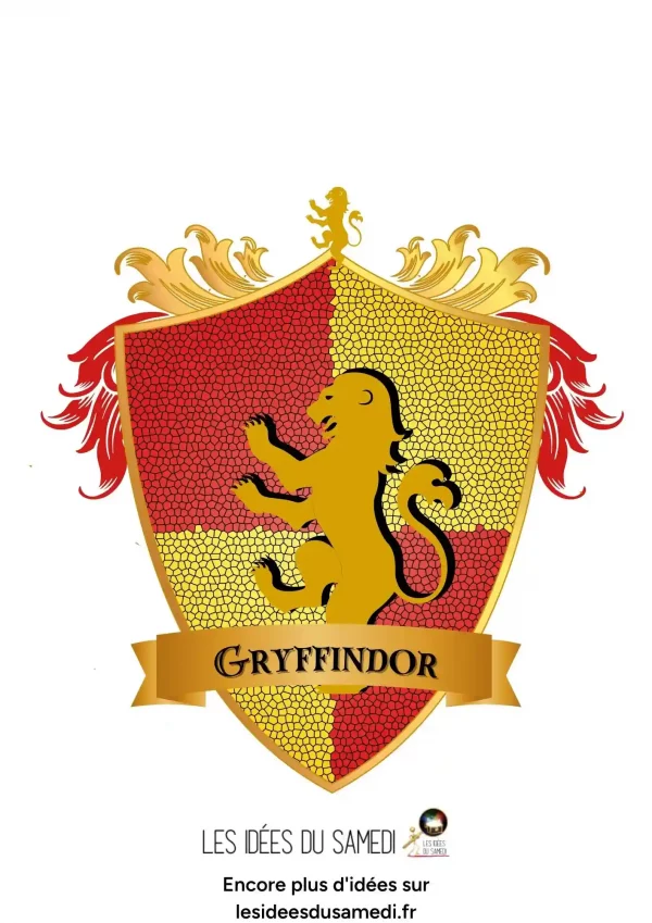 blason gryffindor mosaique
