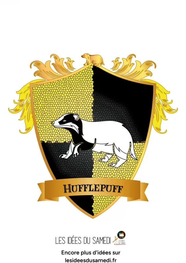 blason hufflepuff mosaique