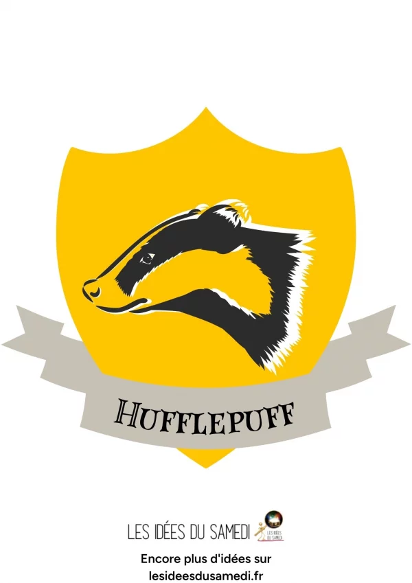 blason hufflepuff tete