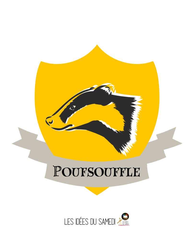Boutons De Manchette Officiels Harry Potter - Blason Poufsouffle Plaqué Argent & Émail