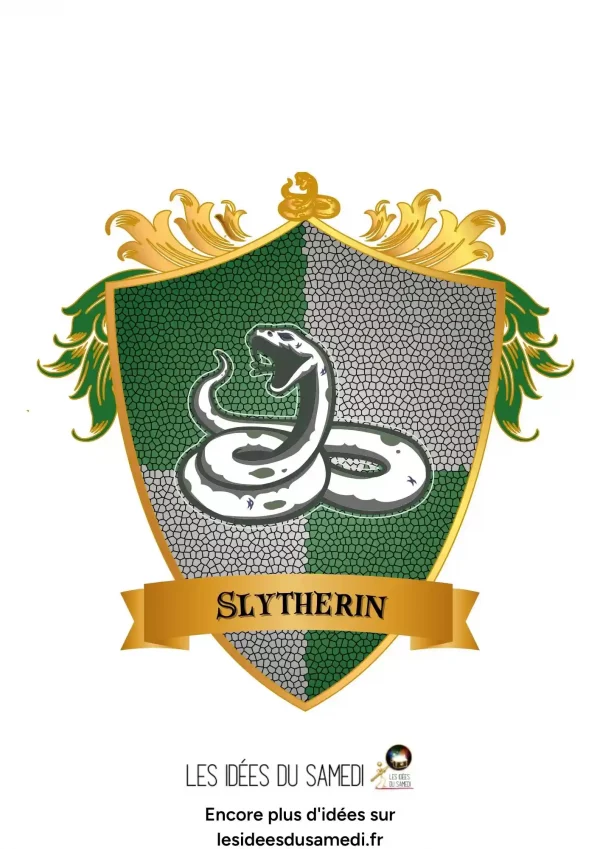 blason slytherin mosaique