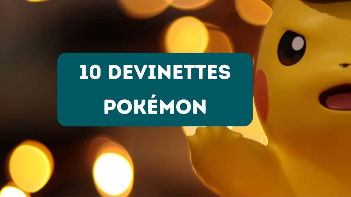 texte 10 devinettes pokemon sur un fond lumineux pikachu