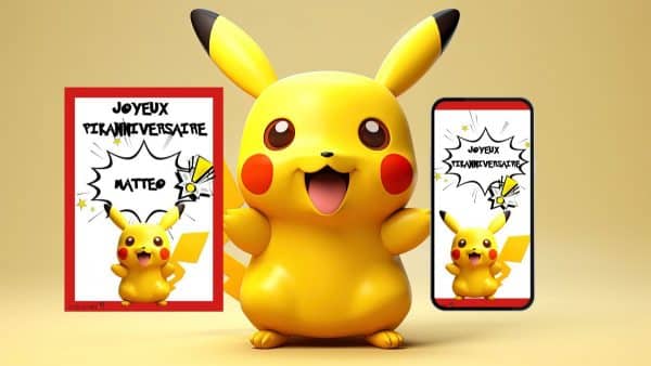 Carte d'anniversaire pokemon à imprimer - Les idées du samedi