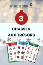 3 chasses aux trésors à imprimer sur le thème de Noël
