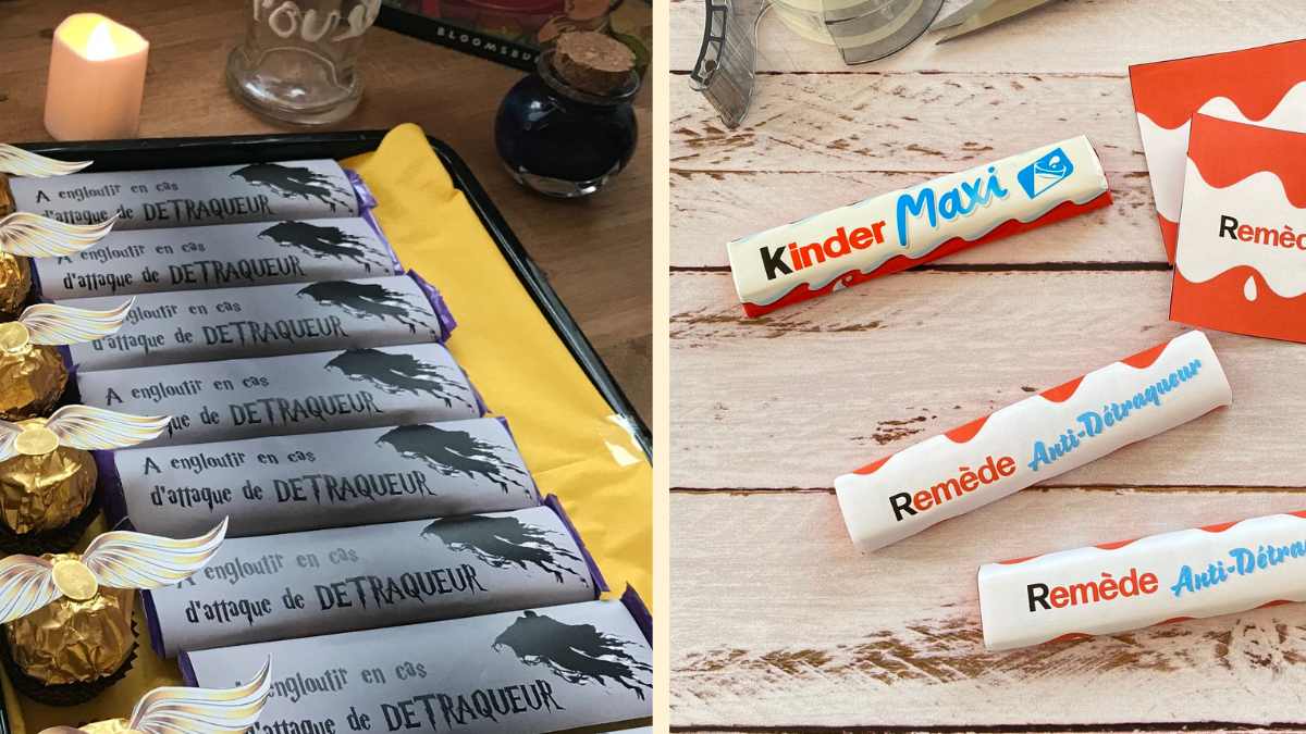 Tablettes de chocolat Harry Potter emballages anti-détraqueurs