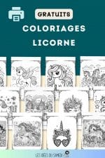 coloriages licornes à imprimer en PDF gratuits