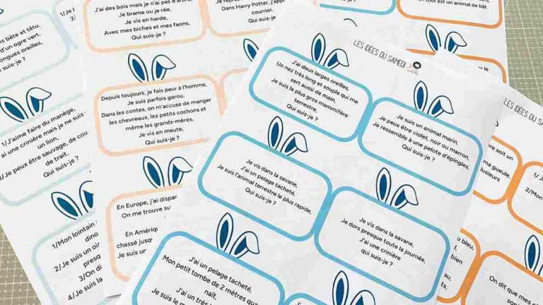 fichier pdf imprimé avec des devinettes qui suis je et charades sur les animaux