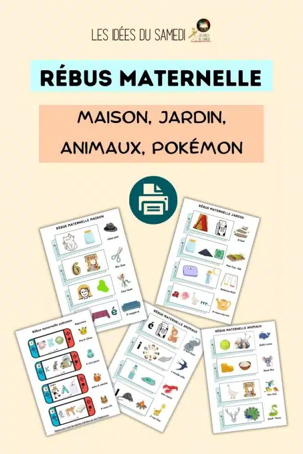 jeux de rebus maternelle à imprimer gratuits