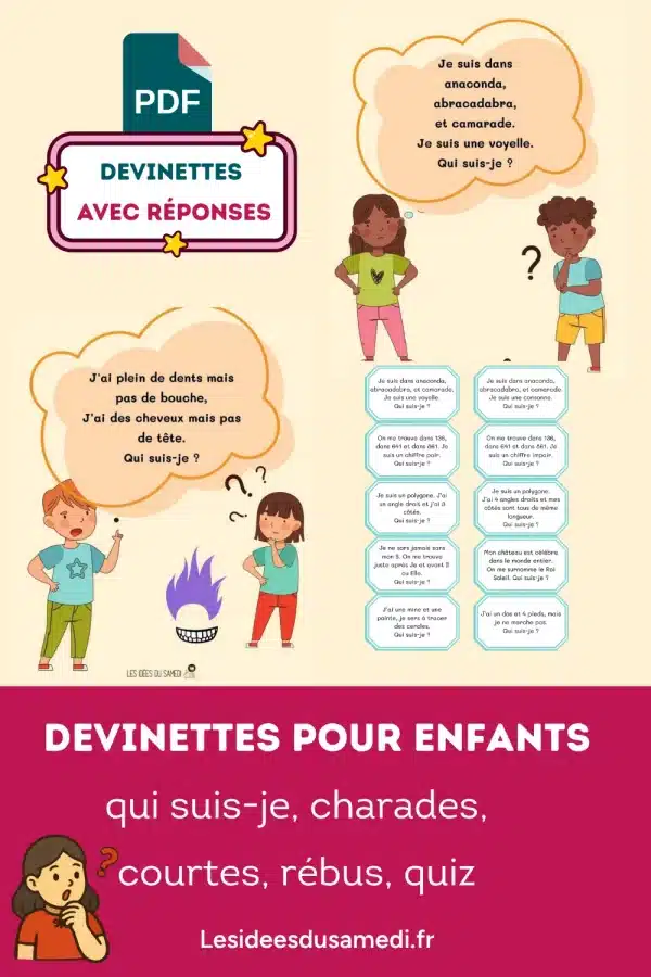 enfants jouant aux devinettes