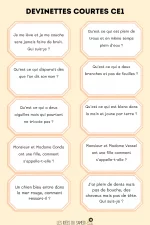devinettes CE1 avec reponses imprimer et telecharger