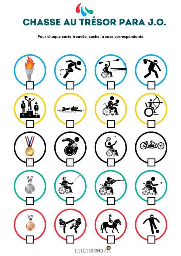 chasse au trésor jeux paralympiques et handisport