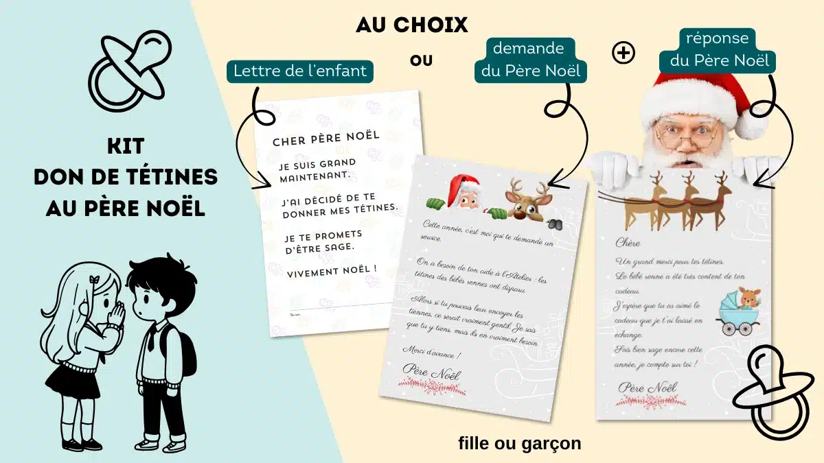 Lettre du Père Noël gratuite pour l’arrêt de la tétine