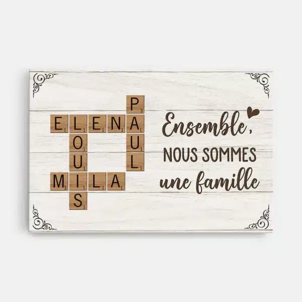 tableau personnalisé famille