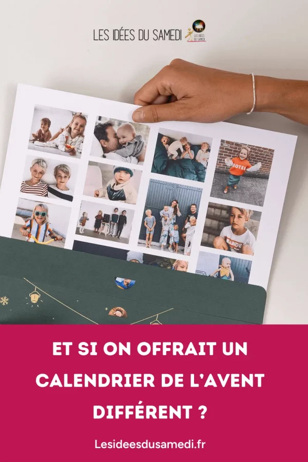 calendrier de l'avent personnalisé avec photos de la famille