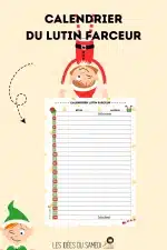 calendrier du lutin farceur à imprimer format PDF