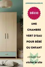 chambre enfant bébé vert d'eau