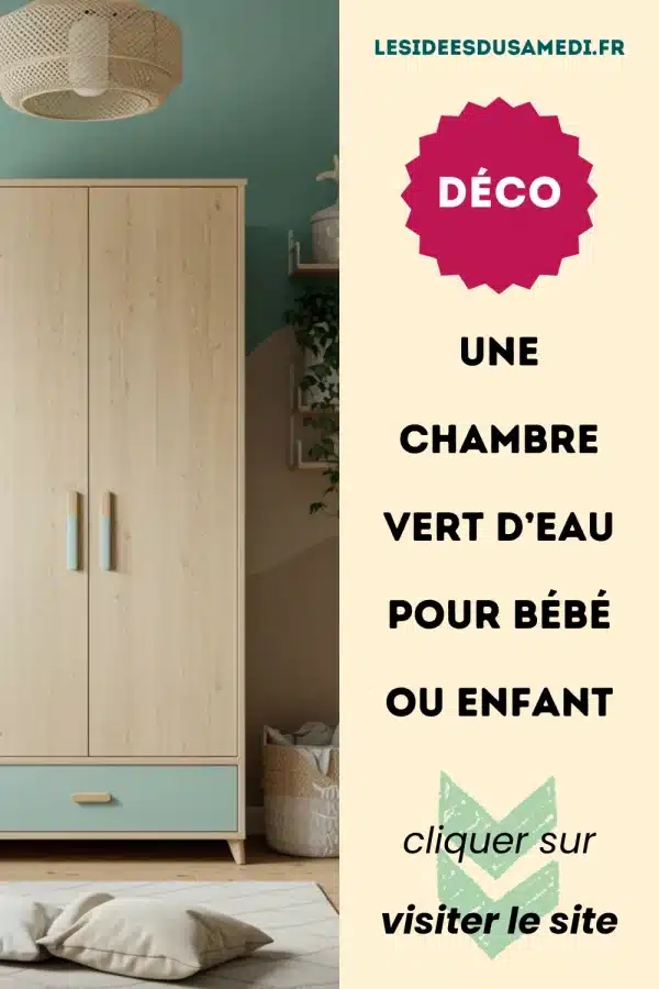chambre enfant bébé vert d'eau