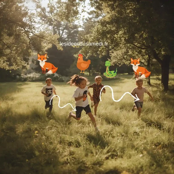 enfants jouent à poule renard vipere
